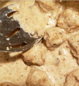 Swedish Meatballs with Cream of Mushroom Soup via Craving Tasty
