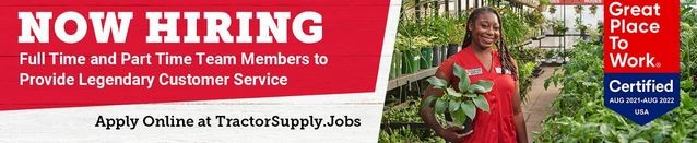 Now Hiring: Tractor Supply Company