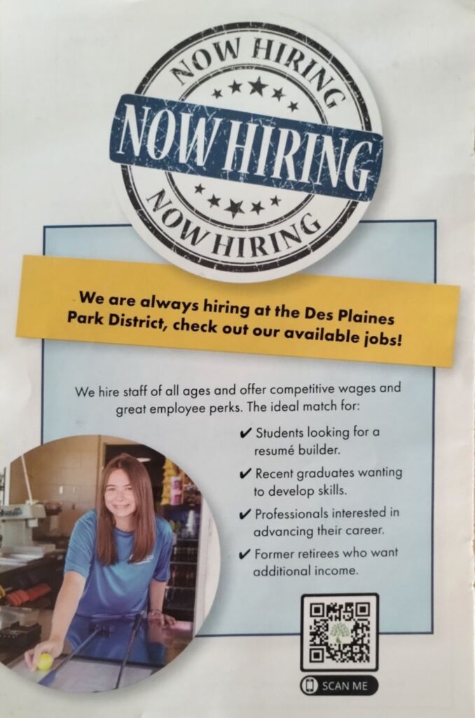 Now Hiring: Des Plaines, Illinois Park District